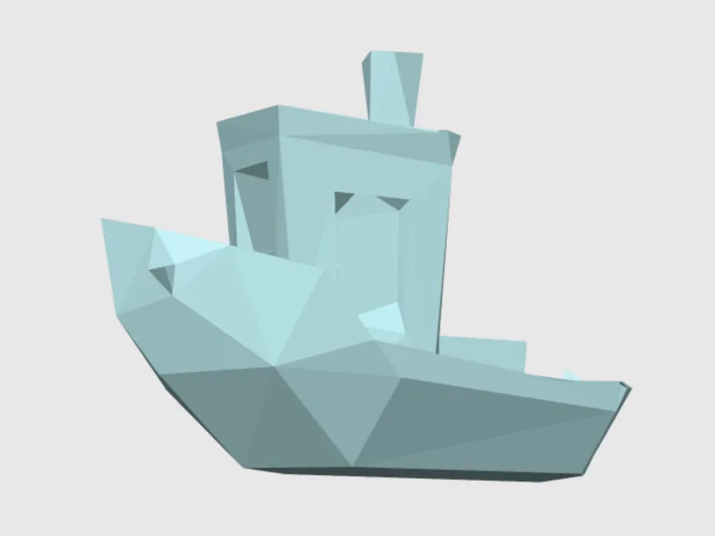 low poly Benchy