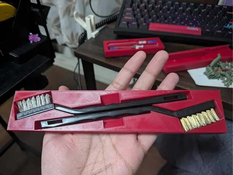 Gridfinity Inserts for Nozzle Needle, Brass Brush