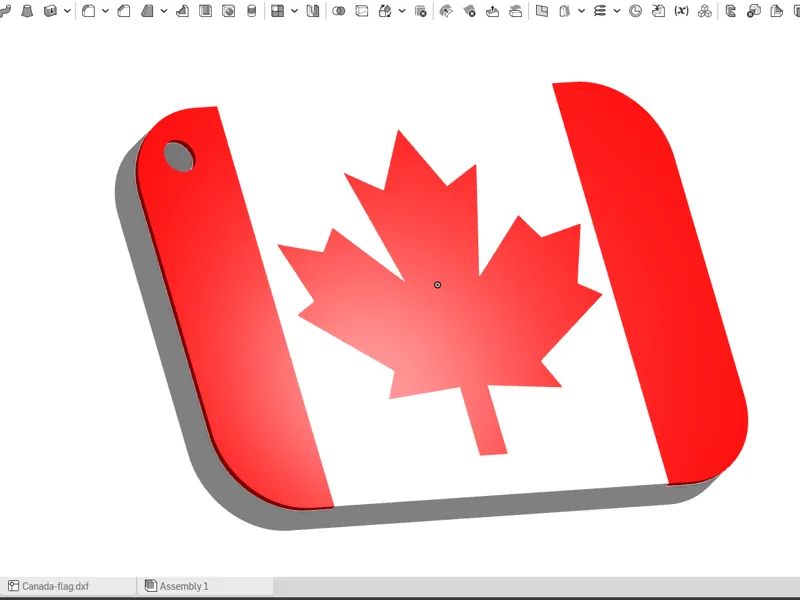 Canada flag key chain