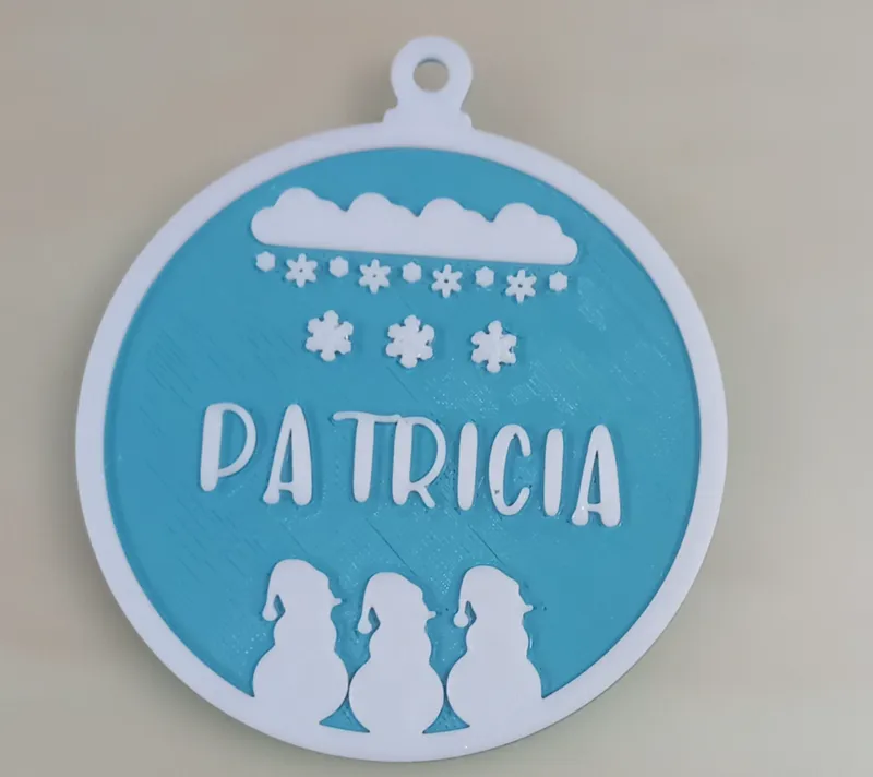 Christmas Ball (Snowman) Editable 