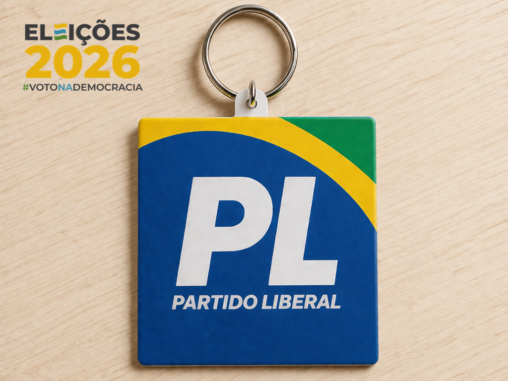 Chaveiro PL Partido Liberal Eleição 2026 Bolsonaro
