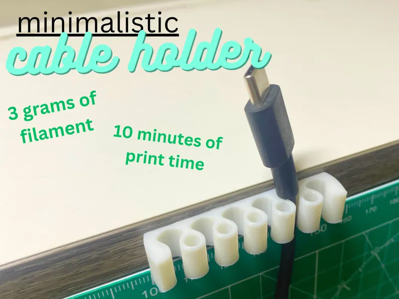 Minimalistic Cable Holder