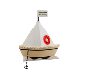 Segelboot Spardose
