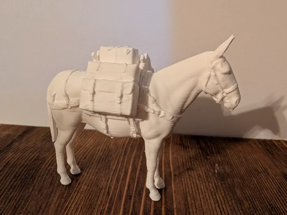 Soporte: Army Pack Mule. Referencia del modelo original.