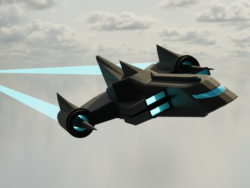 Displayable Futuristic plane "Strike Glider"
