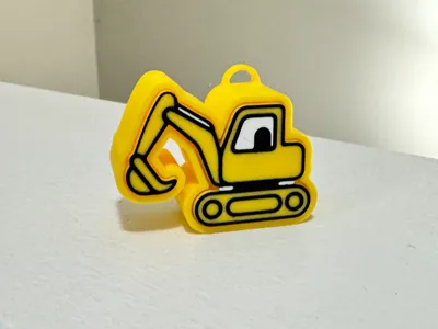 Excavator Fidget Clicker Keychain | EDC Toy