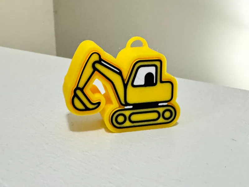 Excavator Fidget Clicker Keychain | EDC Toy