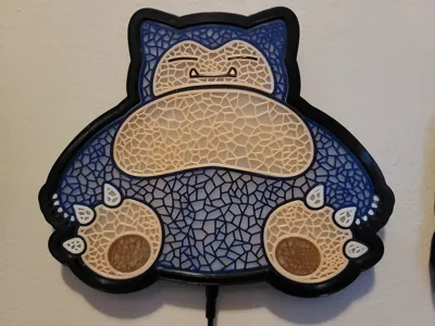 Fractal Snorlax Lamp