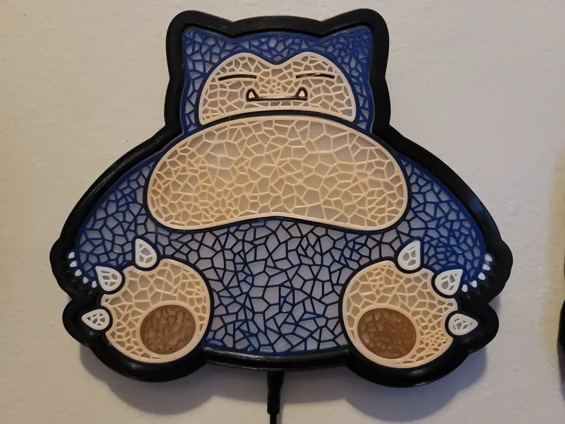 Fractal Snorlax Lamp