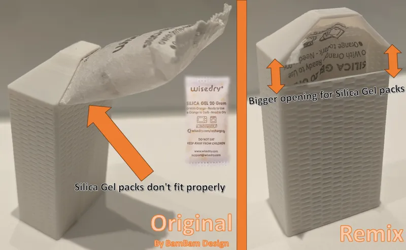 Desiccant Container for AMS - Silica Gel Pack Remix