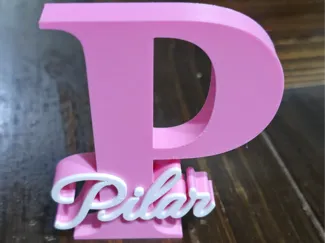 Letra P y nombre Pilar