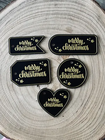 Letrero o emblema decorativo: Merry Christmas – Geschenkanhänger — vista de referencia 2