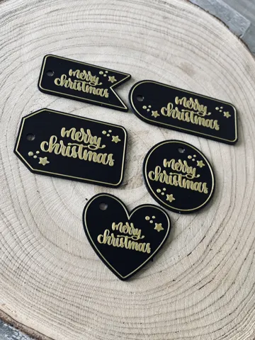 Letrero o emblema decorativo: Merry Christmas – Geschenkanhänger — vista de referencia 3