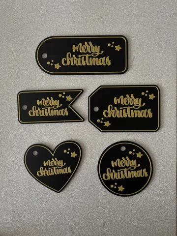 Letrero o emblema decorativo: Merry Christmas – Geschenkanhänger — vista de referencia 4