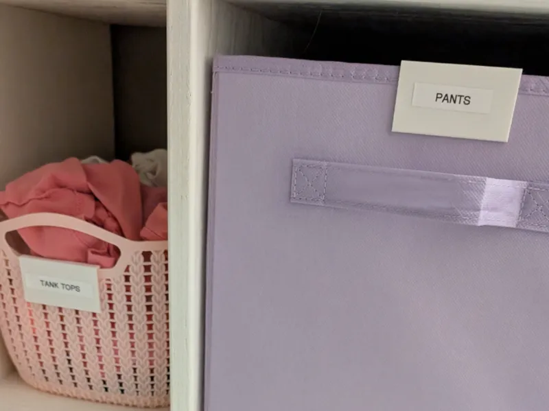 Bin labels - cubical bins - storage labels