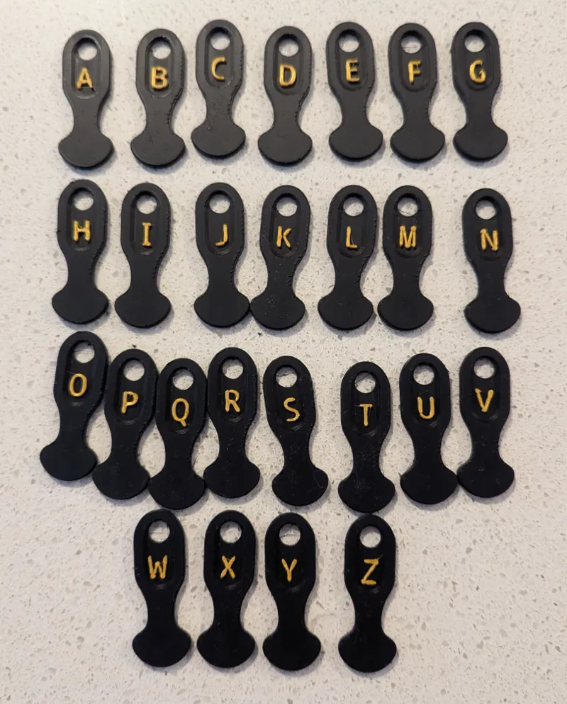 Trolley Key Keychain with Initials