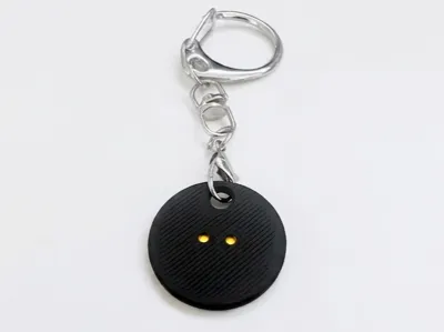 Squash ball key ring - 2 yellow dots