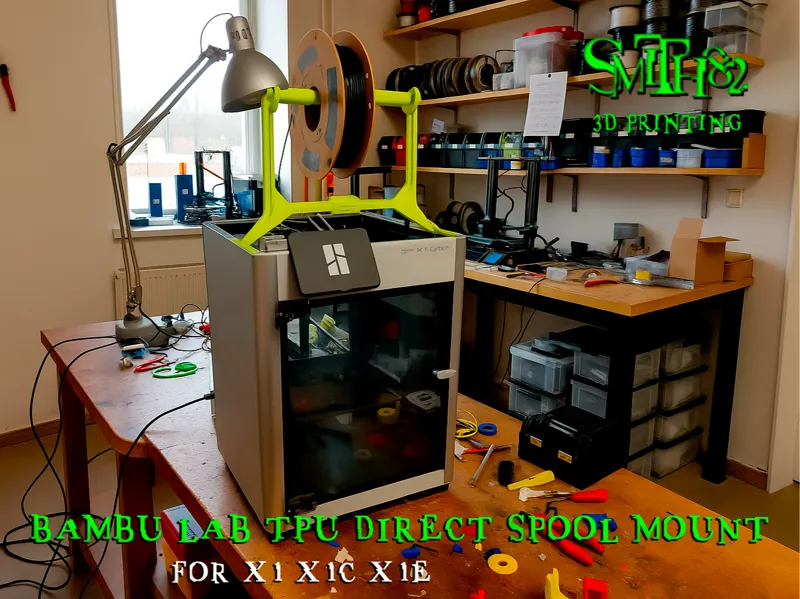 Bambu Lab TPU Direct Spool Mount - X1C X1E P1S P1P