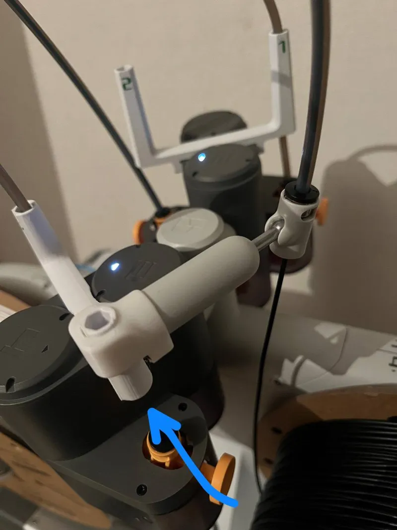 Bambu Lab A1 - AMS Lite tube holder - connector adapter for TPU filament or external spool