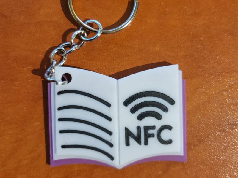 NFC Book Keychain