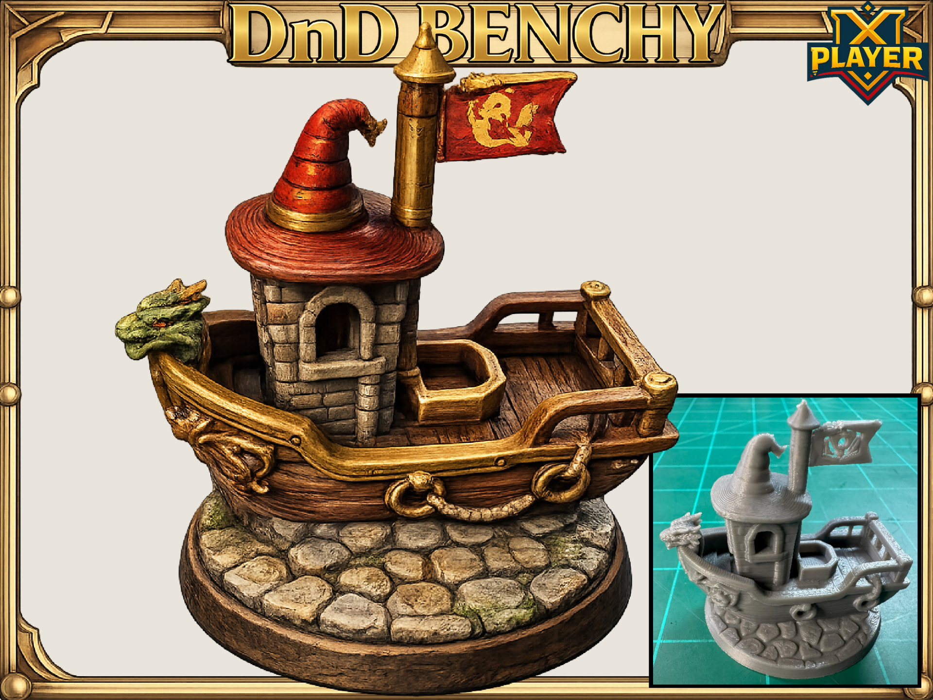 Fantasy Benchy Miniature:  DnD D&D Pathfinder Mini