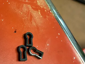 Keyhole for wooden cabinet