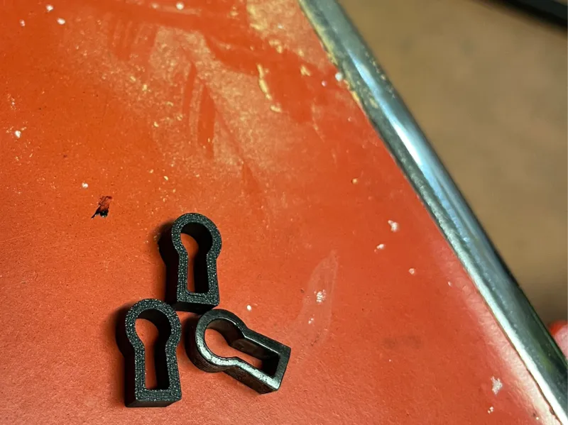 Keyhole for wooden cabinet
