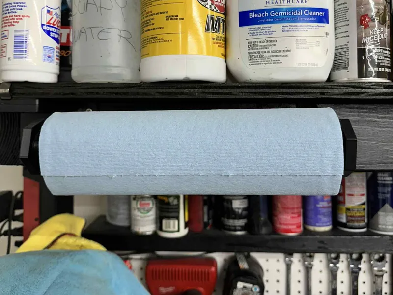Heavy Duty Shop Towel Holder for Workbench