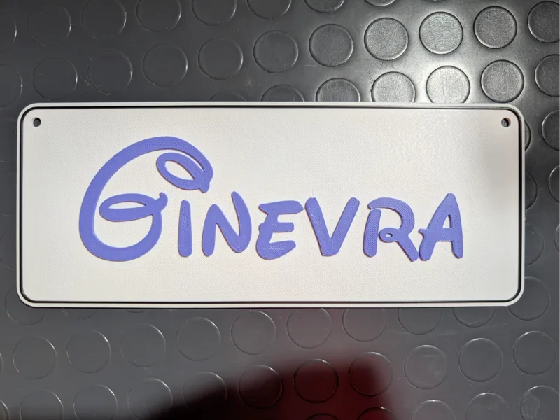 Targa Cameretta bambina "Ginevra"
