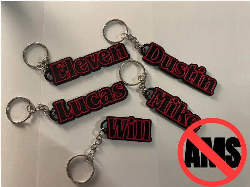 Stranger things Name Key Chain