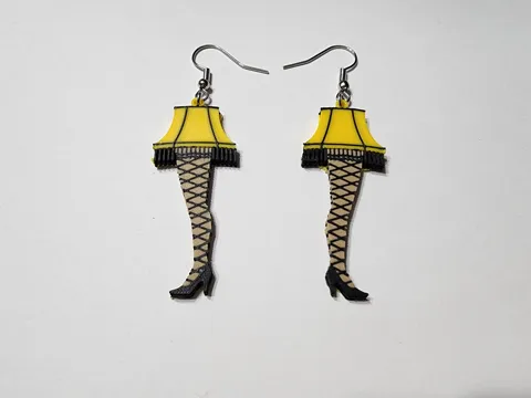 A Christmas Story Leg Lamp Earrings view 3