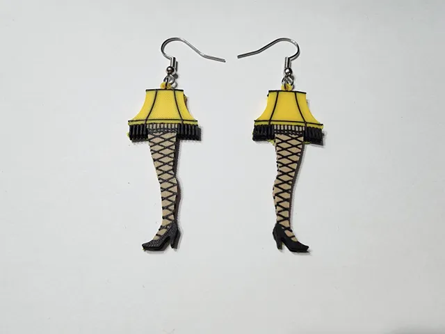 A Christmas Story Leg Lamp Earrings