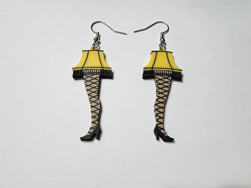 A Christmas Story Leg Lamp Earrings