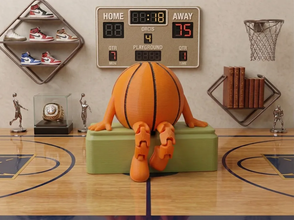 Articulated Basketball Buddy in two colors - Free 3D Print Model ...