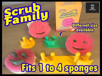 SCRUB FAMILY holder (Mommy Daddy) under sink