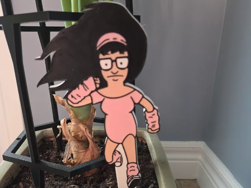 Bob's Burgers Buttloose Tina Planter Stake