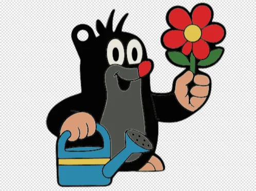 The Little Mole Gardener Keychain (Krtek, Krteček)