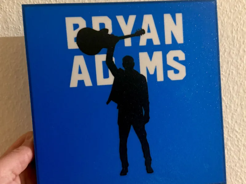 Lightbox Bryan Adams LED beleuchtet mit Stand