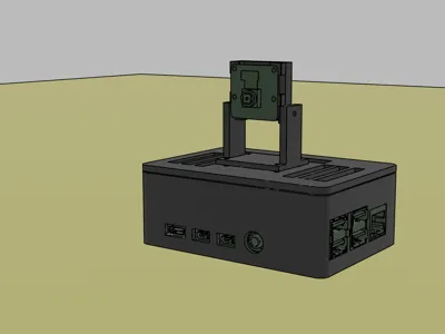 Raspberry_pi 4 model B case with camera