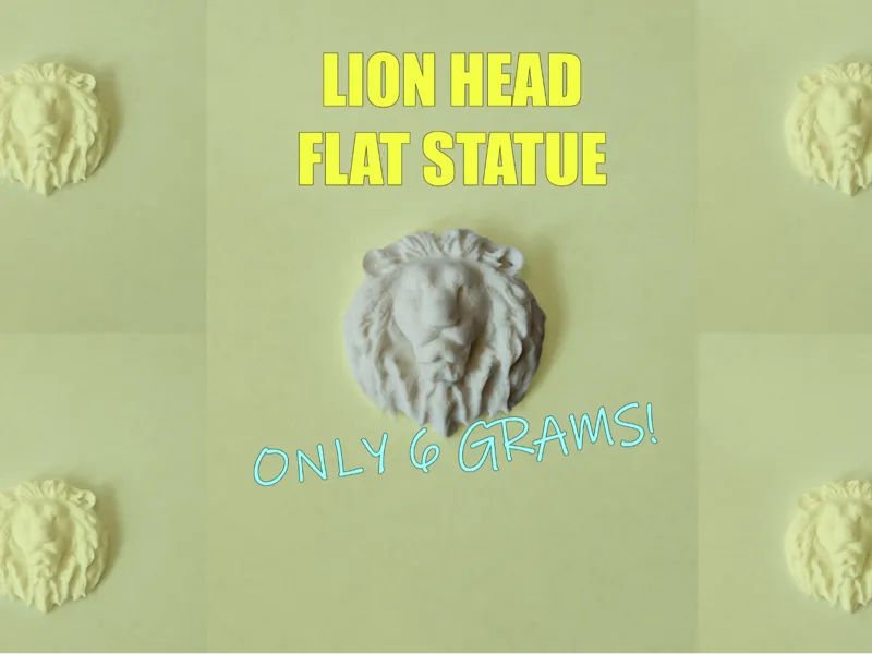 LION HEAD Flat Statue