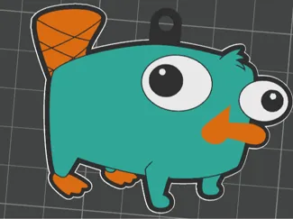 perry keychain, duck