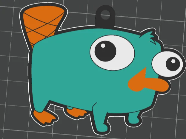 perry keychain, duck