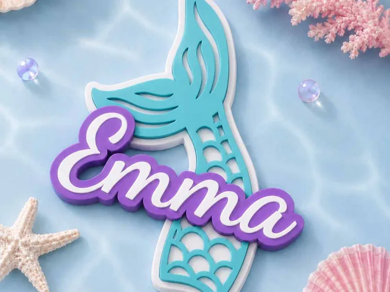 Mermaid Tail Tag - Emma