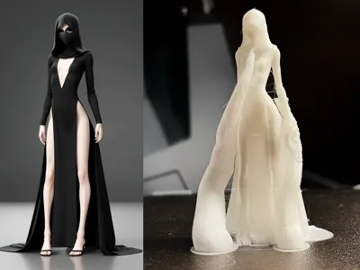 Ethereal Dark Assassin Woman - Hooded Gown Statue