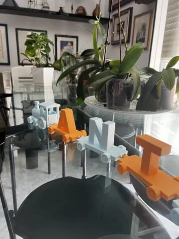 Modelo para impresión 3D: Customizable Train Toy | A-Z Letter Wagons — vista de referencia 5