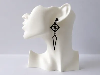 Ashen Reliquary – Print-in-Place Gothic Earrings