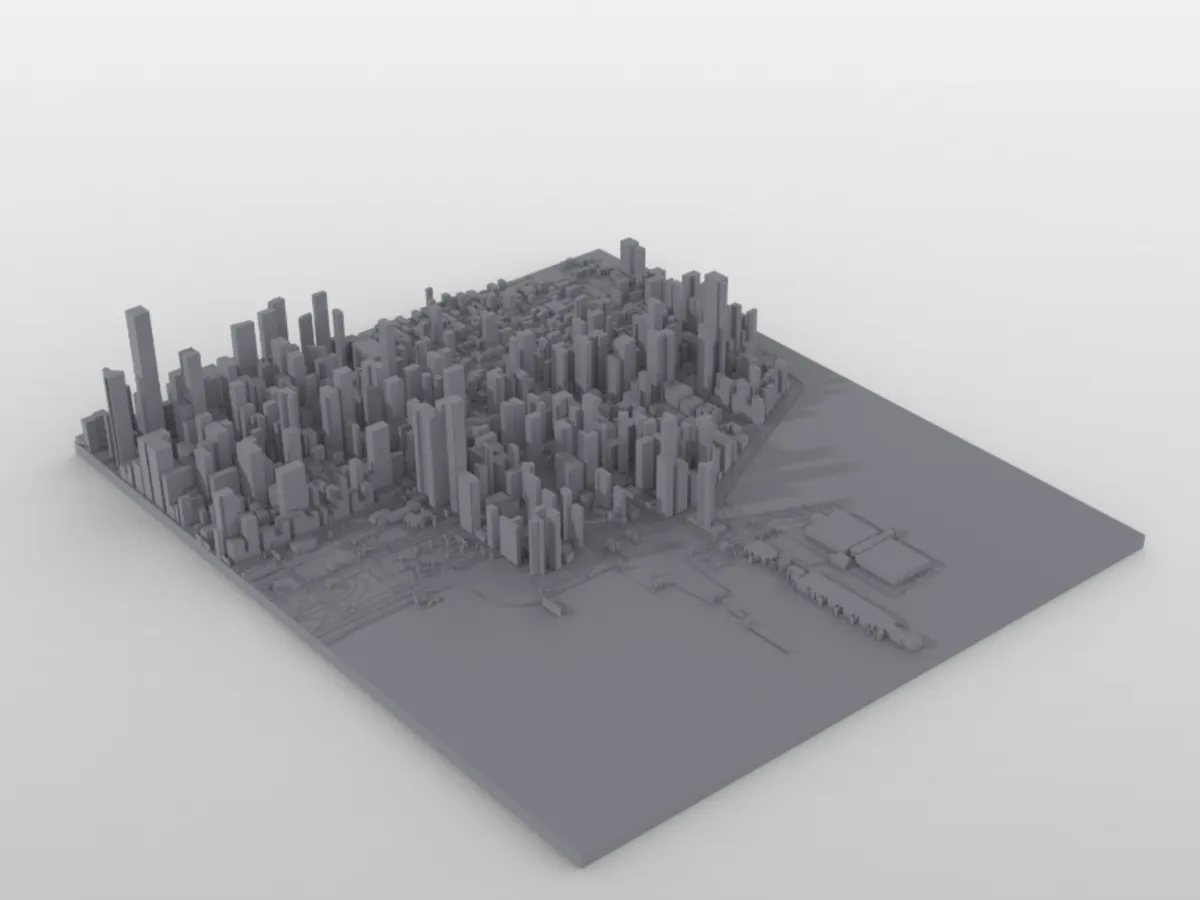 Downtown Chicago 1:6,000 Scale - Free 3D Print Model - MakerWorld