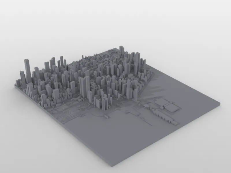 Downtown Chicago 1:6,000 Scale