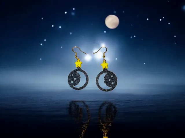 Moon and stars earrings