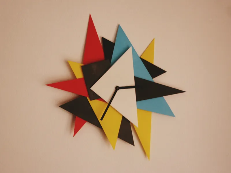 Colorful Triangle Clock